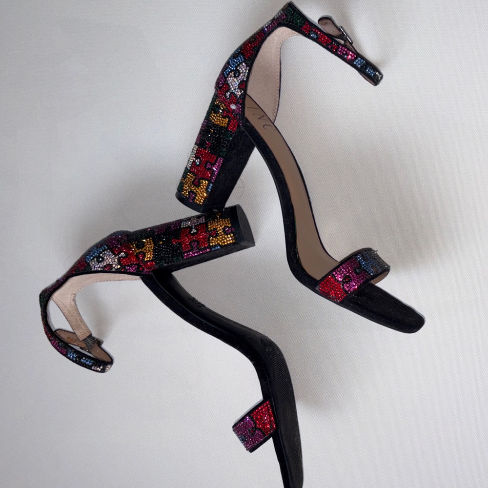 INC International Rhinestone Lexini Ankle Strap Heels 👠